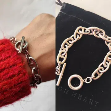 라이온 하트 써지컬 스테인리스 체인 당크레풍 팔찌