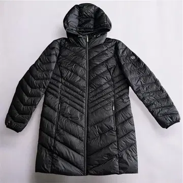 새상품급 마이클코어스 다운 코트 다운 자켓 올 패턴 로고 L 블랙