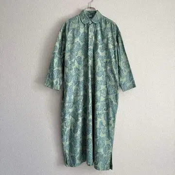 45R 504 옥스 페이즐리 프린트 셔츠 드레스