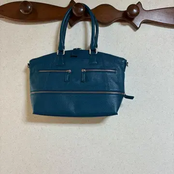 발코스 파랑 가죽 핸드백 탈부착 가능 스트랩 포함