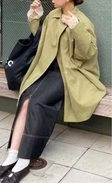 REEED e select three 2way 미들 코트 카키