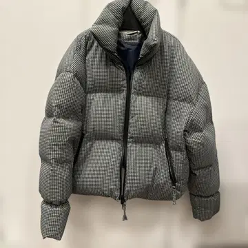 체크 무늬 다운 자켓 todayful