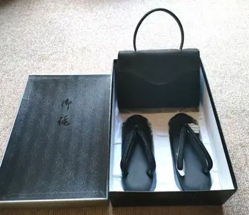 관혼상제용 일본 나막신 일본 의류용 백 세트 블랙 블랙