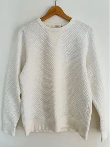 beams light 퀼팅 크루넥 풀오버 화이트