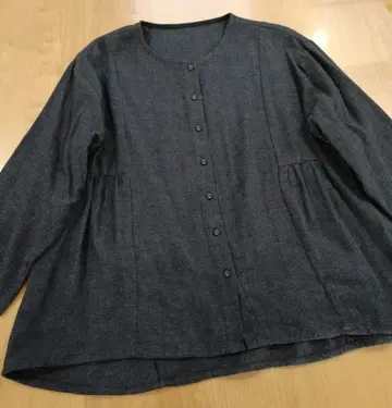 블루 위로 blue willow 윈터 코튼 린넨 블라우스