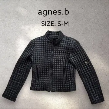 새상품급 [agnes.b] 아그네스베 퀼팅 자켓 숏 블랙