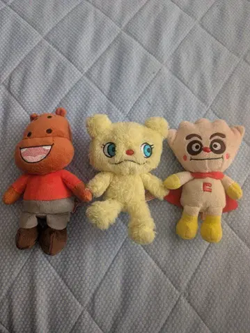 [정말 귀여운] 호빵맨 프리치 비즈 봉제 인형 3종 세트