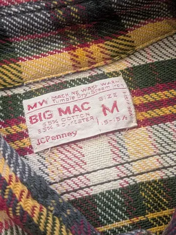 70s 빅맥 플란넬 셔츠 헤비