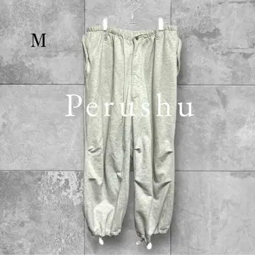 페르슈 맨투맨 팬츠 빅 루즈 넉넉한 자수 로고 캐주얼 M