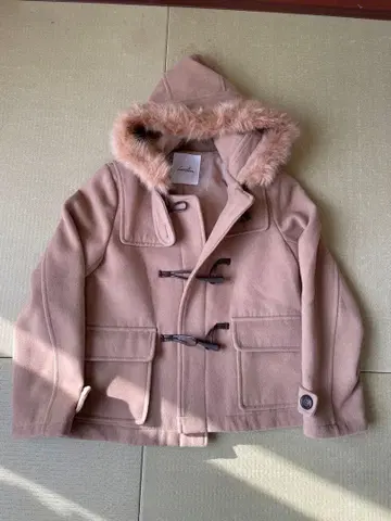 dazzlin 후드 부착 더플 코트 베이지