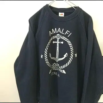 FRUIT OF THE LOOM 프론트 로고 맨투맨 네이비 M 구제 의류