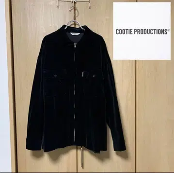 [ 미사용 ] COOTIE PRODUCTIONS 벨로아 집업 워크 셔츠