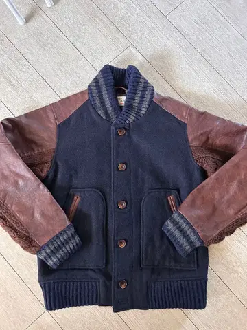 울 가죽 캐주얼 자켓