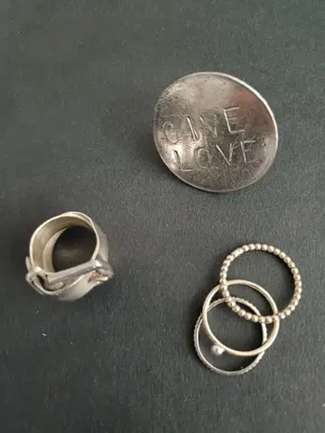 아그네스 베 실버 925 벨트 반지 & 아그네스 베 반지 외 2점