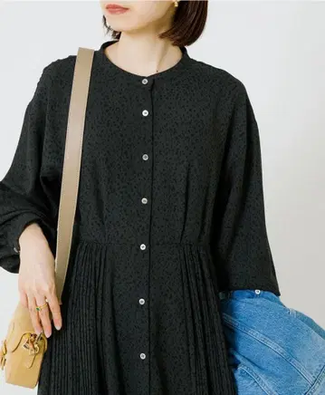 레오파드 도트 프린트 원피스 BLACK 계열 어반 리서치