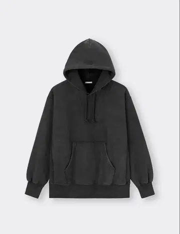 GU 헤비 웨이트 워시드 맨투맨 후드티