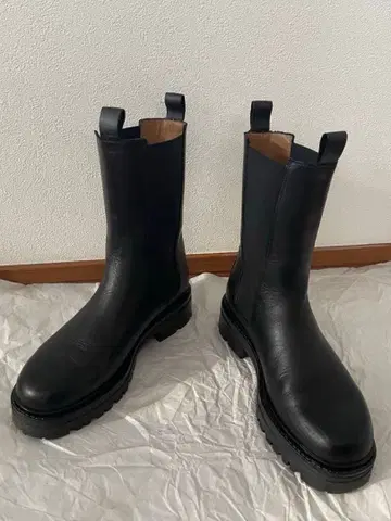 CORSO ROMA 9 블랙 사이드 고어 부츠 36