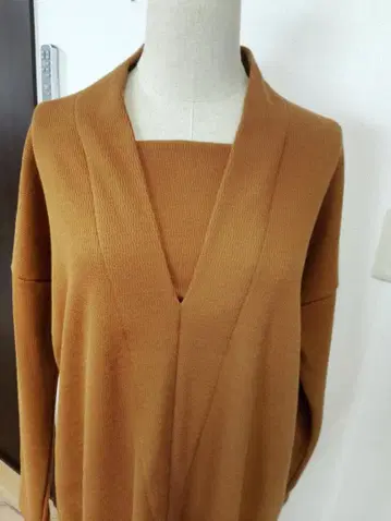 롱 원피스 브라운