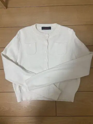 CABaN 코튼 캐시미어 크루넥 가디건 화이트