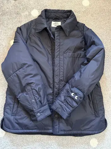 ANYA HINDMARCH 네이비 퍼프 테크 셔츠 자켓 S 유니클로