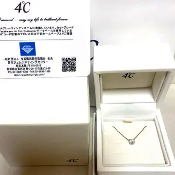 4C 플라티나 싱글 볼 다이아몬드 목걸이