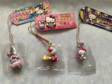 고치 키티 세토 신부 오카야마 키비당고 우미호타루 스트랩 3종 세트