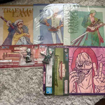 원피스 트라팔가 로 로로노아 조로 클리어 파일 제일복권 세트