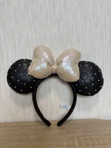 디즈니 미니 펄 가죽 머리띠