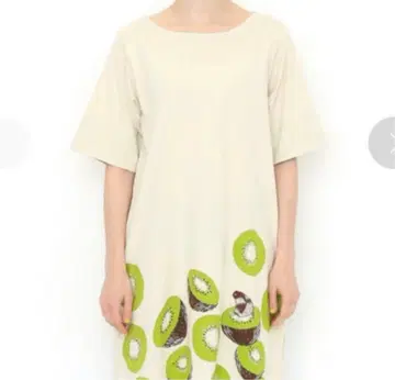 그라니프 graniph 원피스 키위 자수 후르츠 내추럴