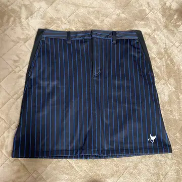 블랙과 파랑 스트라이프 스커트 L 사이즈