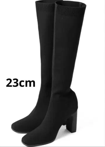 새상품 GRL 청키힐 니트 니하이 부츠