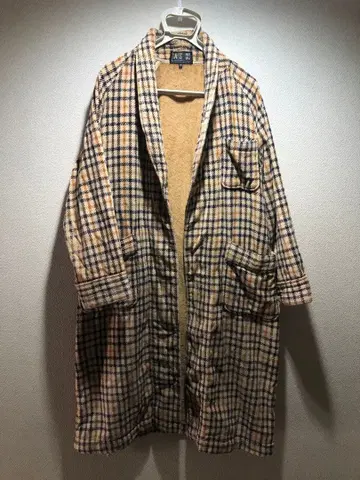 DAKS 체크 무늬 목욕 가운 가운