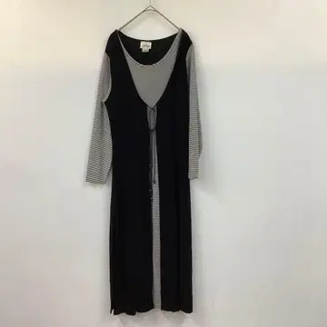 Pia 티셔츠 원피스 보더 USA제