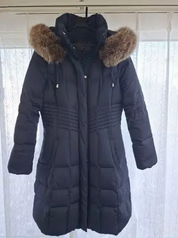 롱 다운 코트 퍼 여성용 방한 따뜻한 세련된 슬림