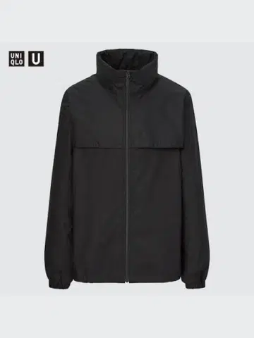 UNIQLO U 오버 사이즈 후데트 블루종