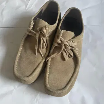 GU 모카신 슈즈 클락스 왈라비 26cm 베이지