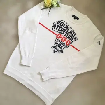 캘러웨이 골프 스포츠 화이트 스웨터 M