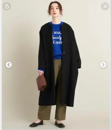 MANTECO 스탠드 더블 테일러드 코트