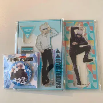 고죠 사토루 아크릴 스탠드 & 캔뱃지 세트