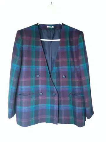 온워드 노카라 더블 브레스트 자켓 15호 울 100%