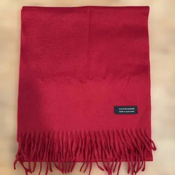 빨간색 100% 캐시미어 머플러 스코틀랜드제