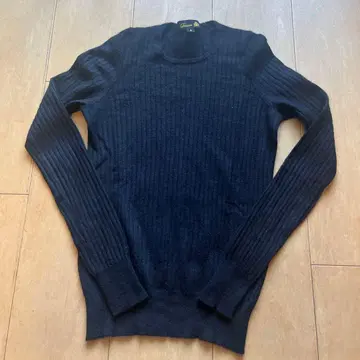 드로어 리브 크루넥 니트