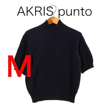 H3786-87 아크리스푼토 하이넥 반팔 니트탑