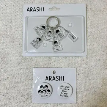아라시 아라시를 여행하는 전시회 공식 굿즈 아크릴 키체인 캔뱃지 세트