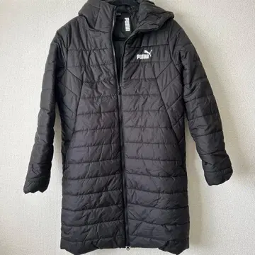 PUMA 후드 부착 블랙 다운 자켓 L