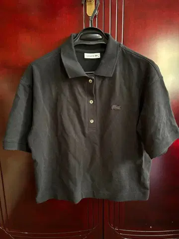 LACOSTE 블랙 피케 셔츠