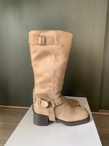 [ Chico 치코 ] 엔지니어 부츠 스웨이드 베이지 L 사이즈