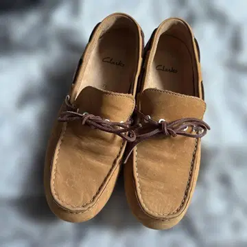 Clarks 브라운 가죽 모카신 UK 7