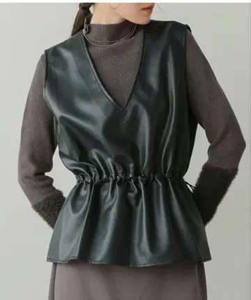 Bab 바브 부즈루드 페플럼 드로스트 인조 가죽 베스트