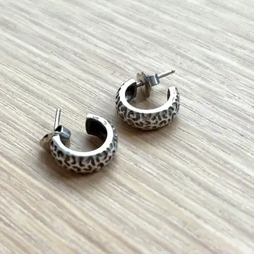 스타 주얼리 실버 후프 귀걸이 작음